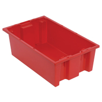 Contenants Stack & Nest, 6" x 18" x 11", Rouge Absolute Business Supply