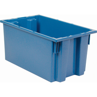 Contenants Stack & Nest, 9" x 18" x 11", Bleu Absolute Business Supply
