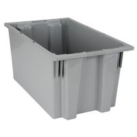 Contenants Stack & Nest, 9" x 18" x 11", Gris Absolute Business Supply