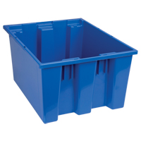 Contenants Stack & Nest, 10" x 19,5" x 15,5", Bleu Absolute Business Supply