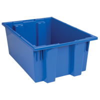 Contenants Stack & Nest, 8" x 19,5" x 13,5", Bleu Absolute Business Supply