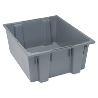 Contenants Stack & Nest, 10" x 23,5" x 19,5", Gris Absolute Business Supply