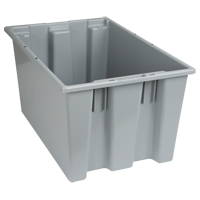 Contenants Stack & Nest, 12" x 23,5" x 15,5", Gris Absolute Business Supply