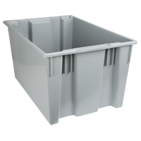 Contenants Stack & Nest, 15" x 29,5" x 19,5", Gris Absolute Business Supply