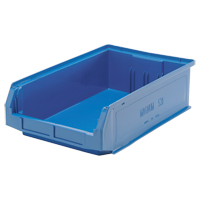 Contenants g&eacute;ants empilables, 12,375" la x 19,75" p x 5,875" h, Bleu Absolute Business Supply