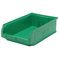 Contenants g&eacute;ants empilables, 12,375" la x 19,75" p x 5,875" h, Vert Absolute Business Supply