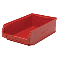 Contenants g&eacute;ants empilables, 12,375" la x 19,75" p x 5,875" h, Rouge Absolute Business Supply