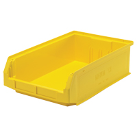 Contenants g&eacute;ants empilables, 12,375" la x 19,75" p x 5,875" h, Jaune Absolute Business Supply
