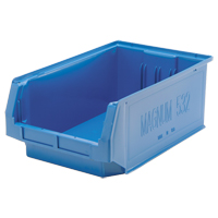 Contenants g&eacute;ants empilables, 12,375" la x 19,75" p x 7,875" h, Bleu Absolute Business Supply