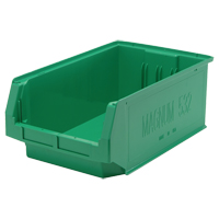Contenants g&eacute;ants empilables, 12,375" la x 19,75" p x 7,875" h, Vert Absolute Business Supply