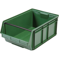 Contenants g&eacute;ants empilables, 18,375" la x 29" p x 11,875" h, Vert Absolute Business Supply