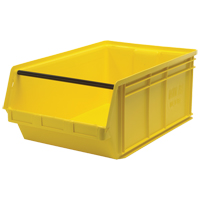 Contenants g&eacute;ants empilables, 18,375" la x 29" p x 11,875" h, Jaune Absolute Business Supply