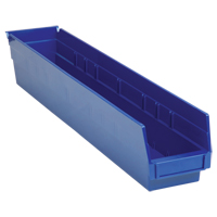 Bacs de rangement pour tablettes, 4-1/8" la x 4" H x 23-5/8" p, Bleu, Capacit&eacute; 50 lb Absolute Business Supply
