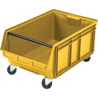 Bac g&eacute;ant empilable et mobile, 11-7/8" ha x 18-3/8" la x 29" p, Capacit&eacute; de 150 lb, Jaune Absolute Business Supply