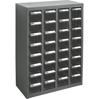 KPC-500 Parts Cabinet, Galvanized Steel, 32 Drawers, 18-1/10" x 8-7/10" x 25-3/5", Grey Absolute Business Supply
