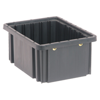 Conductive Dividable Grid Containers, Polypropylene, 8-1/4" W x 10-7/8" D x 5" H, Black Absolute Business Supply