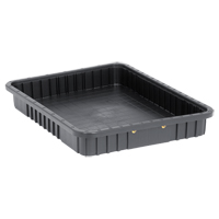 Conductive Dividable Grid Containers, Polypropylene, 17-1/2" W x 22-1/2" D x 3" H, Black Absolute Business Supply