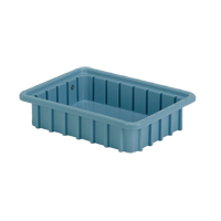 Contenants Divider Box, Poly&eacute;thyl&egrave;ne, 10,8" la x 8,3" p x 2,5" h, Bleu p&acirc;le Absolute Business Supply