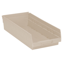 Economy Shelf Bin, 8-3/8" W x 4" H x 17-7/8" D, Ivory Absolute Business Supply