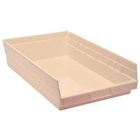 Economy Shelf Bin, 11-1/8" W x 4" H x 17-7/8" D, Ivory Absolute Business Supply