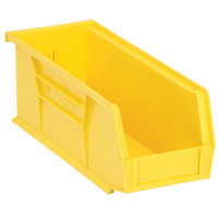 Ultra Stack & Hang Bin, 4-1/8" W x 4" H x 10-7/8" D, Yellow Absolute Business Supply