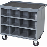 Heavy-Duty 2-Sided Mobile Carts/Work Stations, 1000 lbs. Capacity, 34" x W, 32" x H, 24" D, All-Welded Absolute Business Supply