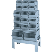 Pre-Engineered Bin Combination, 1000 lbs. Cap., 33-1/2" W x 19 1/2" D x 54-1/4" H, Blue Absolute Business Supply