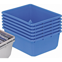 QuanTub Nesting Totes, 19" W x 24.5" D x 9.5" H, Blue Absolute Business Supply