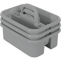 BOITE RANGEMENT,OUTILS,18 1/4X13 3/4X8 3/4,GRIS, 8-3/4" x 13-3/8" x 13-3/8", Gris Absolute Business Supply
