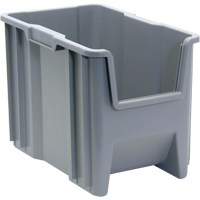 Contenants &agrave; empiler g&eacute;ants, 10,875" la x 17,5" p x 12,5" h, Gris Absolute Business Supply