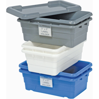 Bacs empilables en crois&eacute;, 16" la x  p x 8,5" h, Blanc Absolute Business Supply