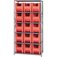 Shelving Unit, Steel, Boltless, 800 lbs. Capacity, 36" W x 75" H x 18" D Absolute Business Supply