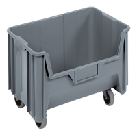 Mobile Giant Stack Container, 12-7/16" H x 19-7/8" W x 15-1/4" D, 250 lbs. Capacity, Grey Absolute Business Supply