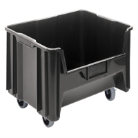 Mobile Giant Stack Container, 12-7/16" H x 19-7/8" W x 15-1/4" D, 250 lbs. Capacity, Black Absolute Business Supply