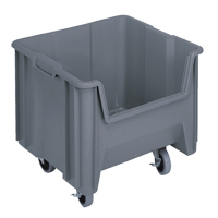 Mobile Giant Stack Container, 12-1/2" H x 16-1/2" W x 17-1/2" D, 250 lbs. Capacity, Grey Absolute Business Supply