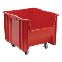 Mobile Giant Stack Container, 12-1/2" H x 16-1/2" W x 17-1/2" D, 250 lbs. Capacity, Red Absolute Business Supply