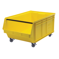 Mobile MAGNUM Bin, 14-7/8" H x 18-3/8" W x 29" D, 150 lbs. Capacity, Yellow Absolute Business Supply