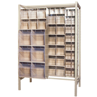 Syst&egrave;me de stockage &agrave; glissi&egrave;re &agrave; bacs basculants autonome, 51-1/4" la x 26" p x 77" h, 101 tiroirs Absolute Business Supply