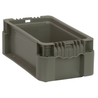 Contenant pliable et empilable, 7" la x 12" p x 5" h, Gris Absolute Business Supply