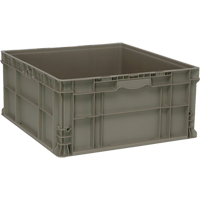 Contenant empilable, 22,5" la x 22,5" p x 11" h, Gris Absolute Business Supply