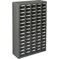 Casiers pour pi&egrave;ces KPC-600, Acier galvanis&eacute;, 75 tiroirs, 23-1/10" x 8-7/10" x 36-9/10", Gris Absolute Business Supply