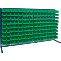 Rayonnage &agrave; persienne avec bacs, 144 bacs, 72" la x 15" p x 40" h Absolute Business Supply