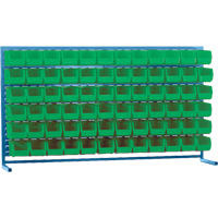 Rayonnage &agrave; persienne avec bacs, 72 bacs, 72" la x 15" p x 40" h Absolute Business Supply