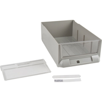 Replacement Drawer for KPC-200 Parts Cabinets, Plastic, 5-3/8" W x 9-13/16" D x 3-3/10" H, Grey Absolute Business Supply