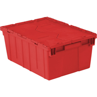 Contenants de distribution Flipak en plastique poly&eacute;thyl&egrave;ne (PE), 21,9" x 15,2" x 9,3", Rouge Absolute Business Supply