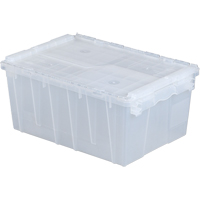 Flipak&reg; Polypropylene Plastic (PP) Distribution Containers, 21.8" x 15.2" x 9.3", Clear Absolute Business Supply