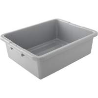 Undivided Bus/Utility Box, 7" H x 21.5" D x 17" L, Plastic, Grey Absolute Business Supply
