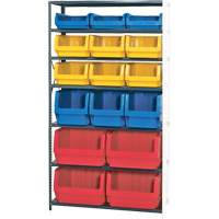 Shelving Unit with Stacking Bins, Steel, Magnum Bin, 650 lbs. Capacity, 42" W x 76" H Absolute Business Supply