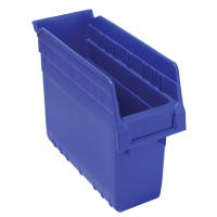 Store-Max Shelf Bins, 4-3/8" W x 8" H x 11-5/8" D, Blue, 44 lbs. Capacity Absolute Business Supply