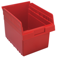 Bacs pour &eacute;tag&egrave;re Store-Max, 8-3/8" la x 8" H x 11-5/8" p, Rouge, Capacit&eacute; 44 lb Absolute Business Supply